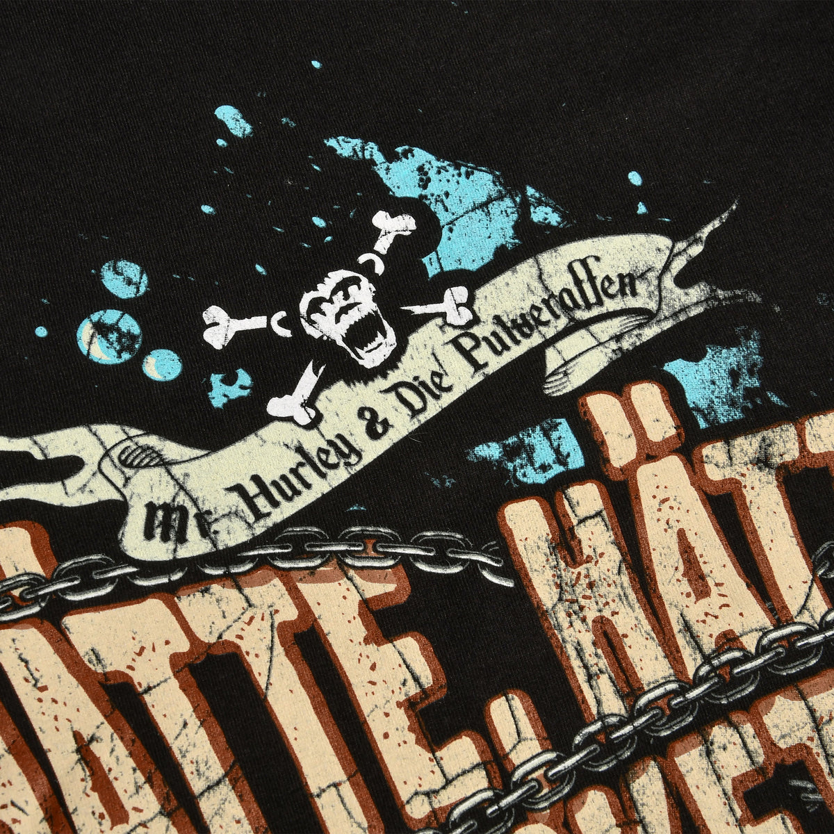 Image produit Mr. Hurley & Les Singes Poudre - Aurait, aurait, chaîne d'ancre T-Shirt noir