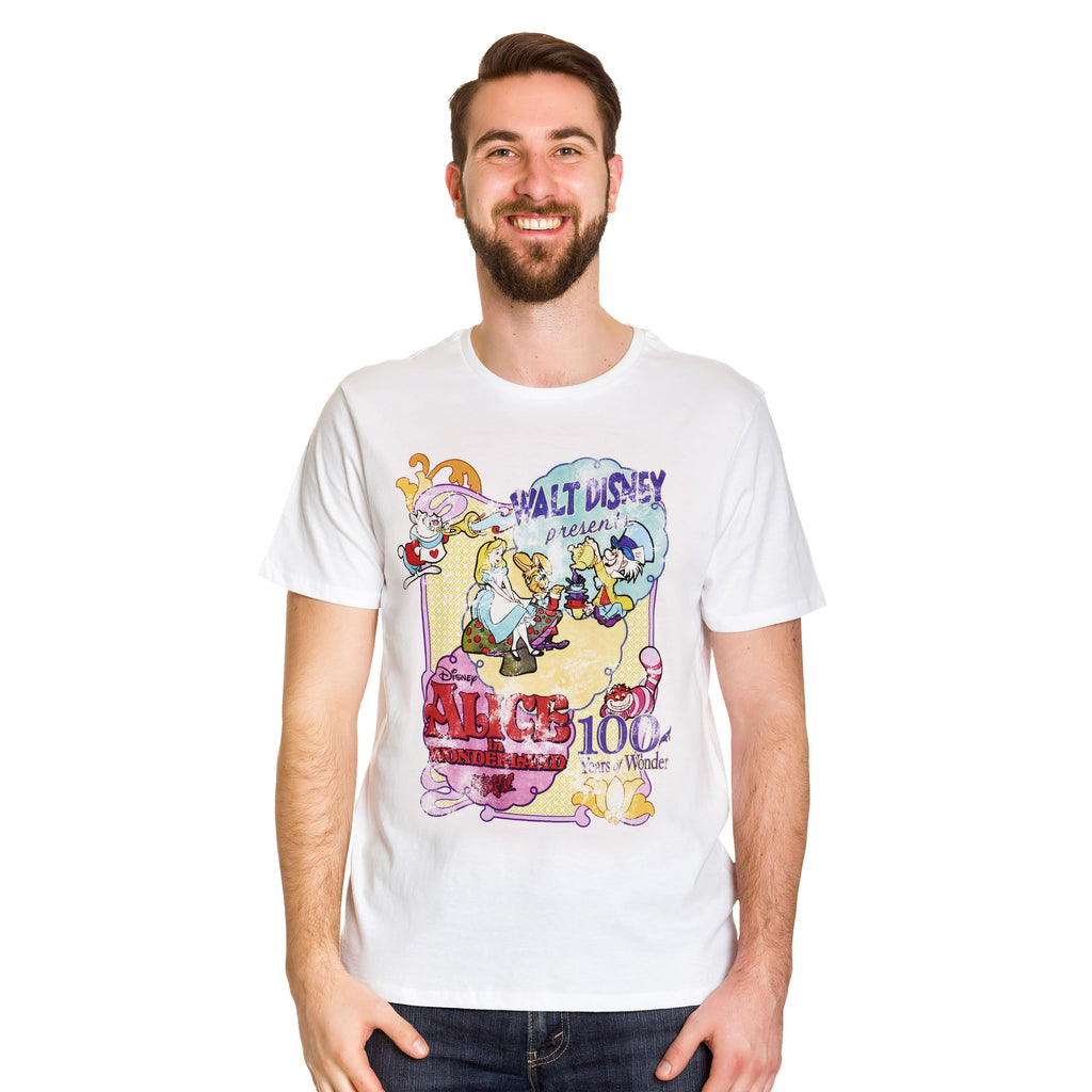 Image produit Alice au Pays des Merveilles - T-shirt Poster Vintage blanc