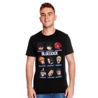 Image produit Blue Lock - T-Shirt Personnages Noir