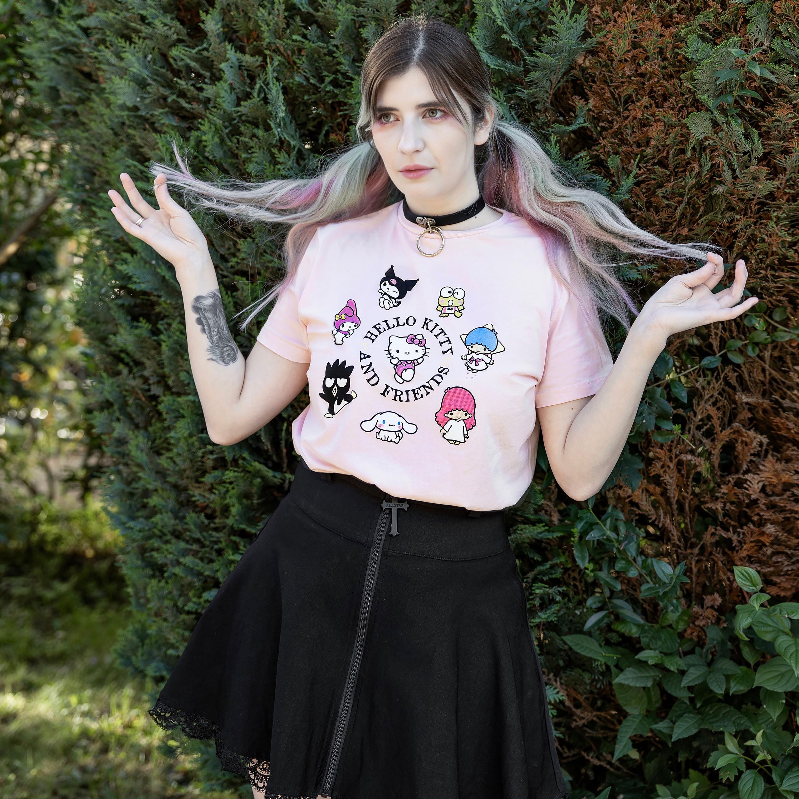 Image produit T-shirt Hello Kitty and Friends rose