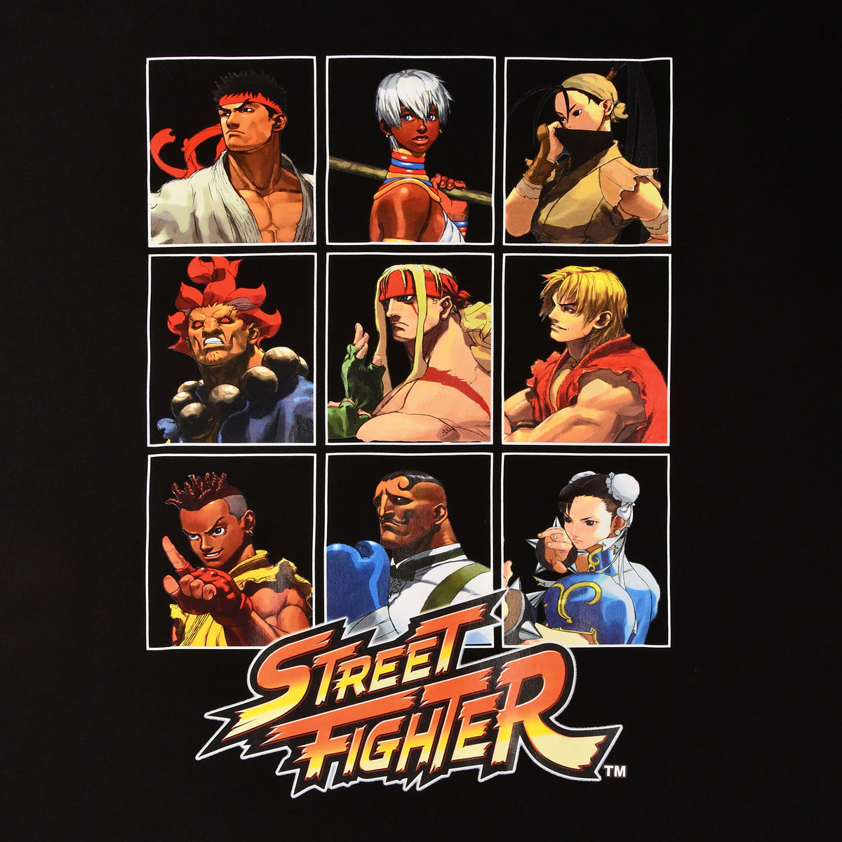 Image produit Street Fighter - T-shirt noir de personnages