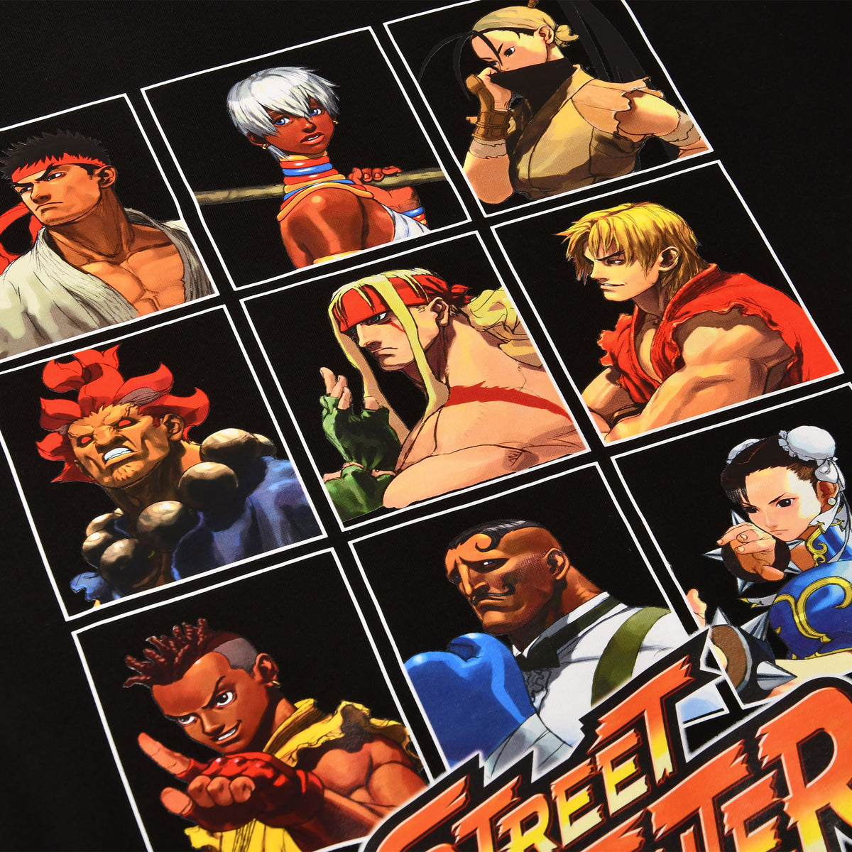 Image produit Street Fighter - T-shirt noir de personnages