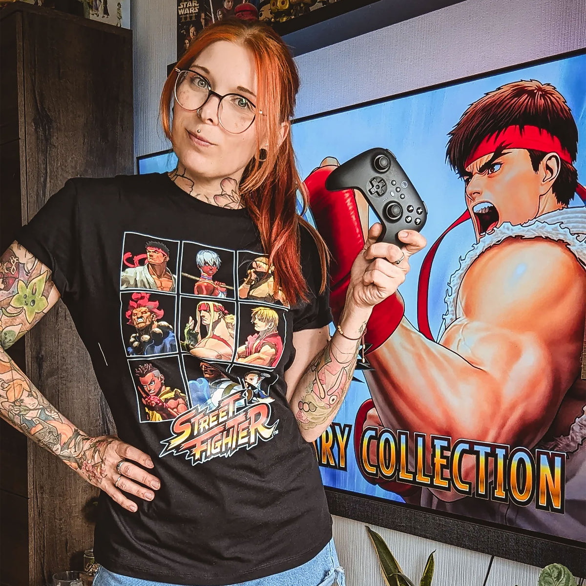 Image produit Street Fighter - T-shirt noir de personnages