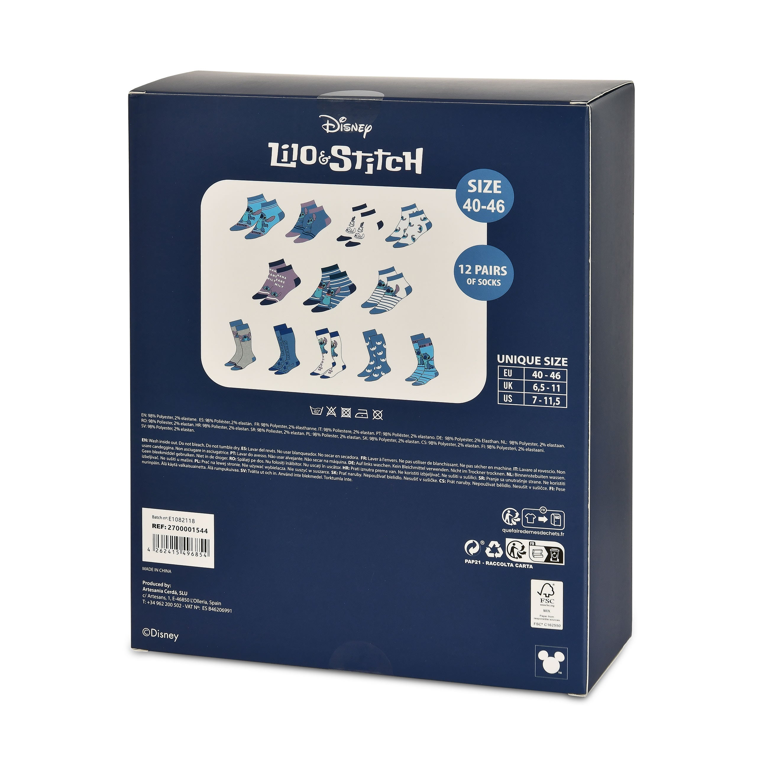 Image produit Calendrier de l'Avent de chaussettes Stitch - Lilo & Stitch