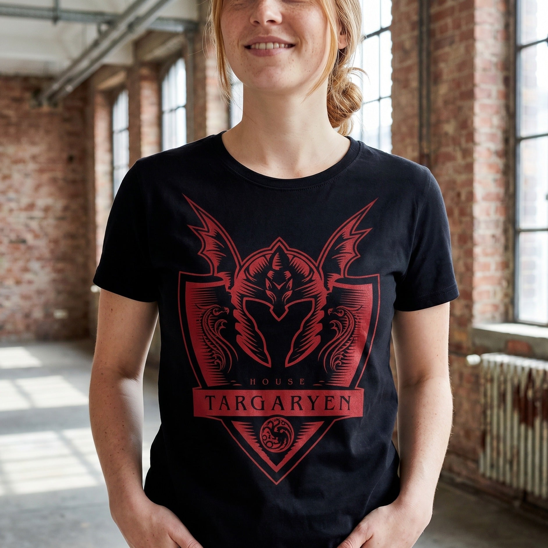 Image produit T-shirt Targaryen noir - Maison du Dragon