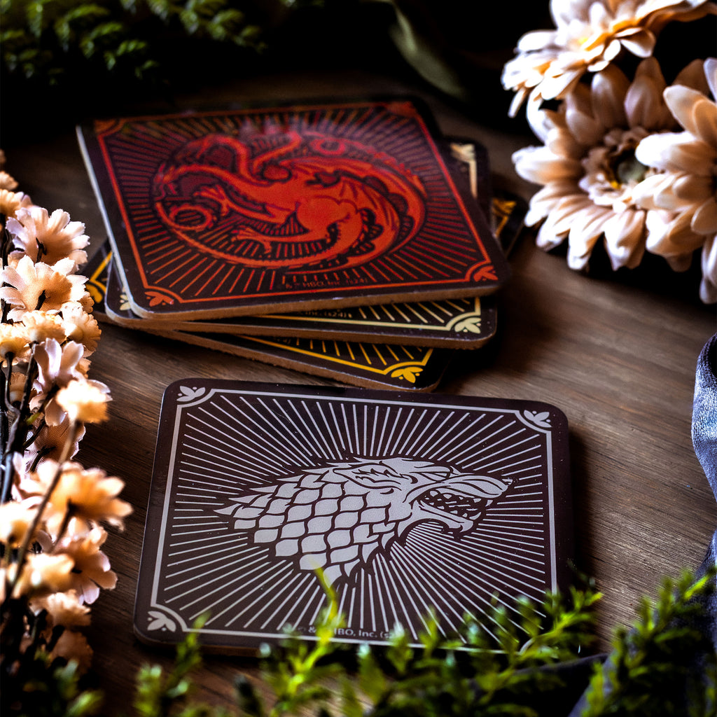 Image produit Game of Thrones - Sous-verres blasons des maisons, set de 4