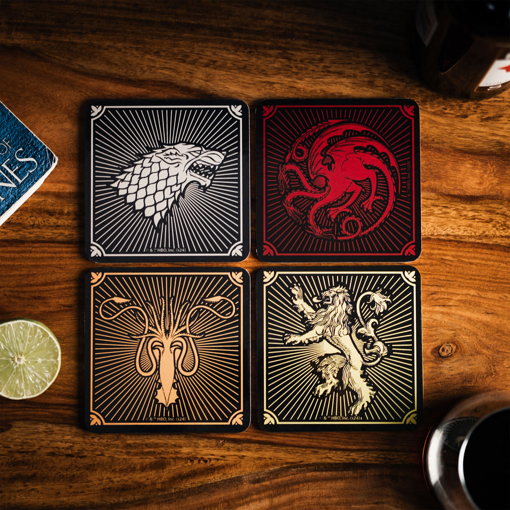 Image produit Game of Thrones - Sous-verres blasons des maisons, set de 4