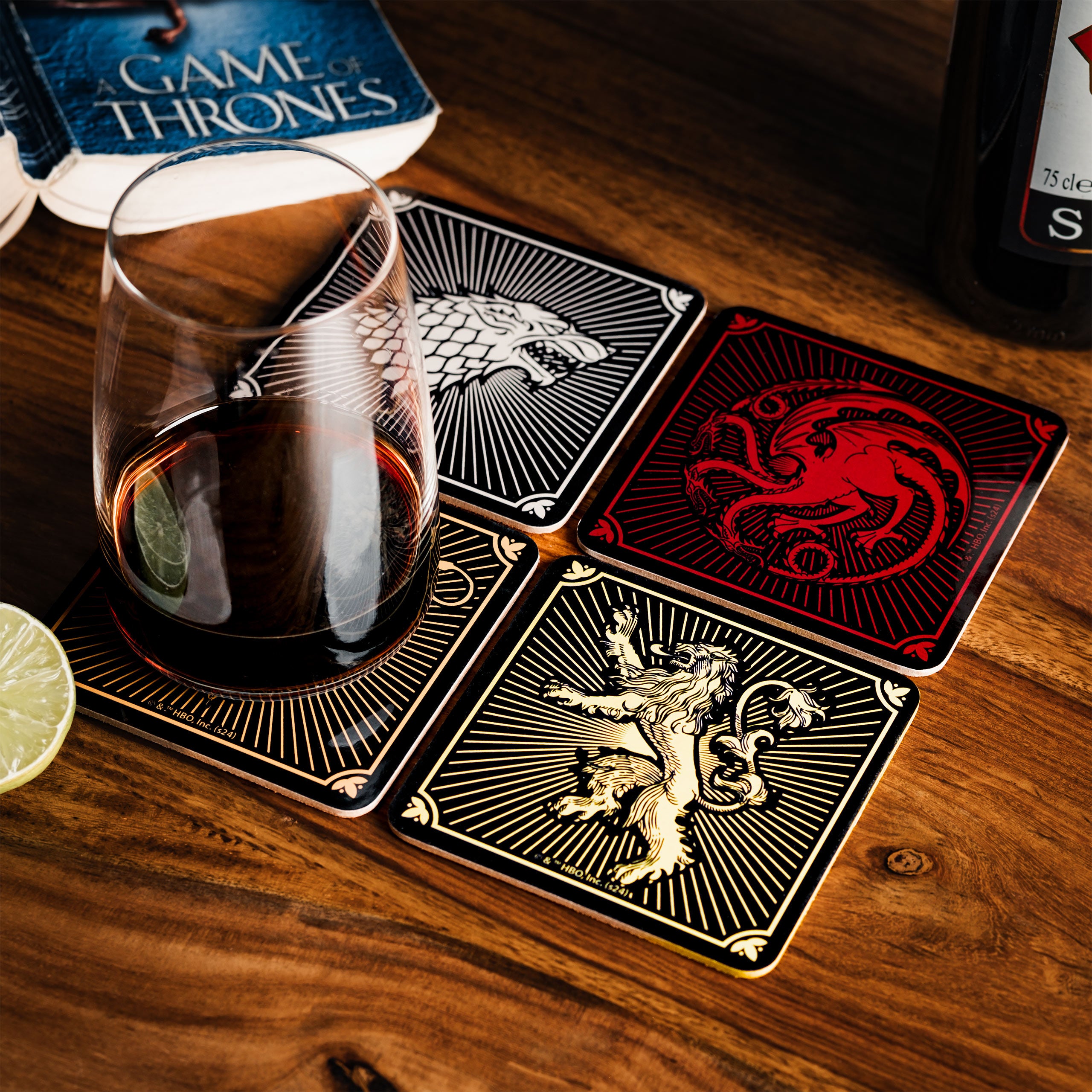 Image produit Game of Thrones - Sous-verres blasons des maisons, set de 4