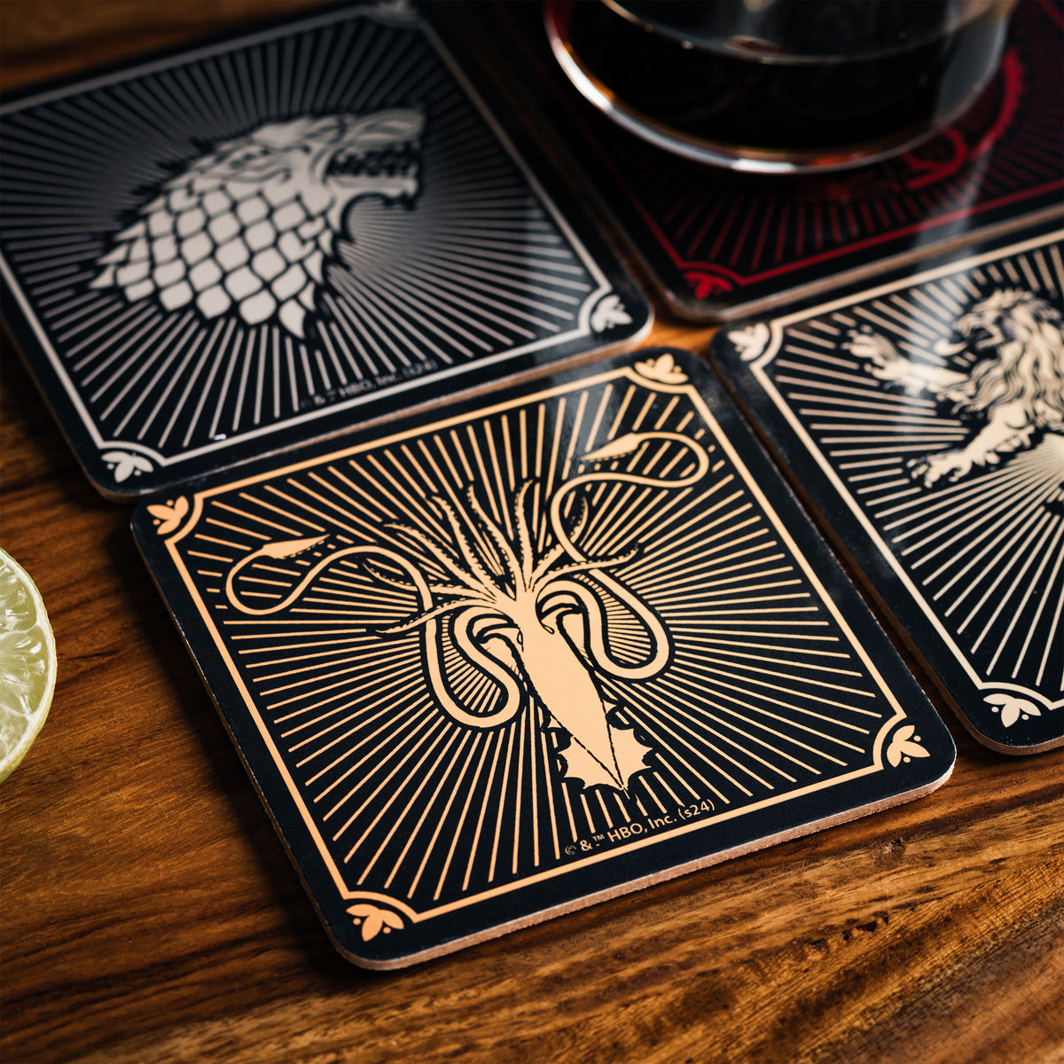 Image produit Game of Thrones - Sous-verres blasons des maisons, set de 4