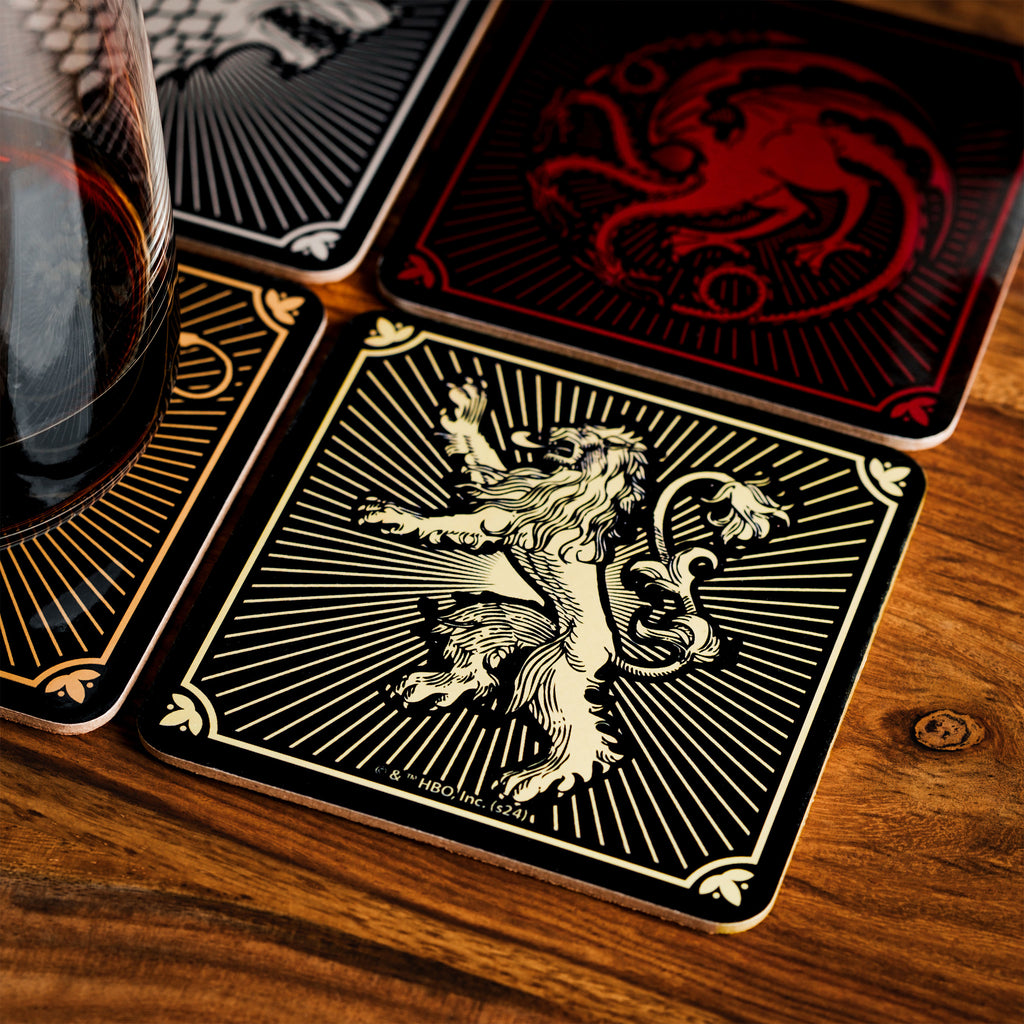 Image produit Game of Thrones - Sous-verres blasons des maisons, set de 4