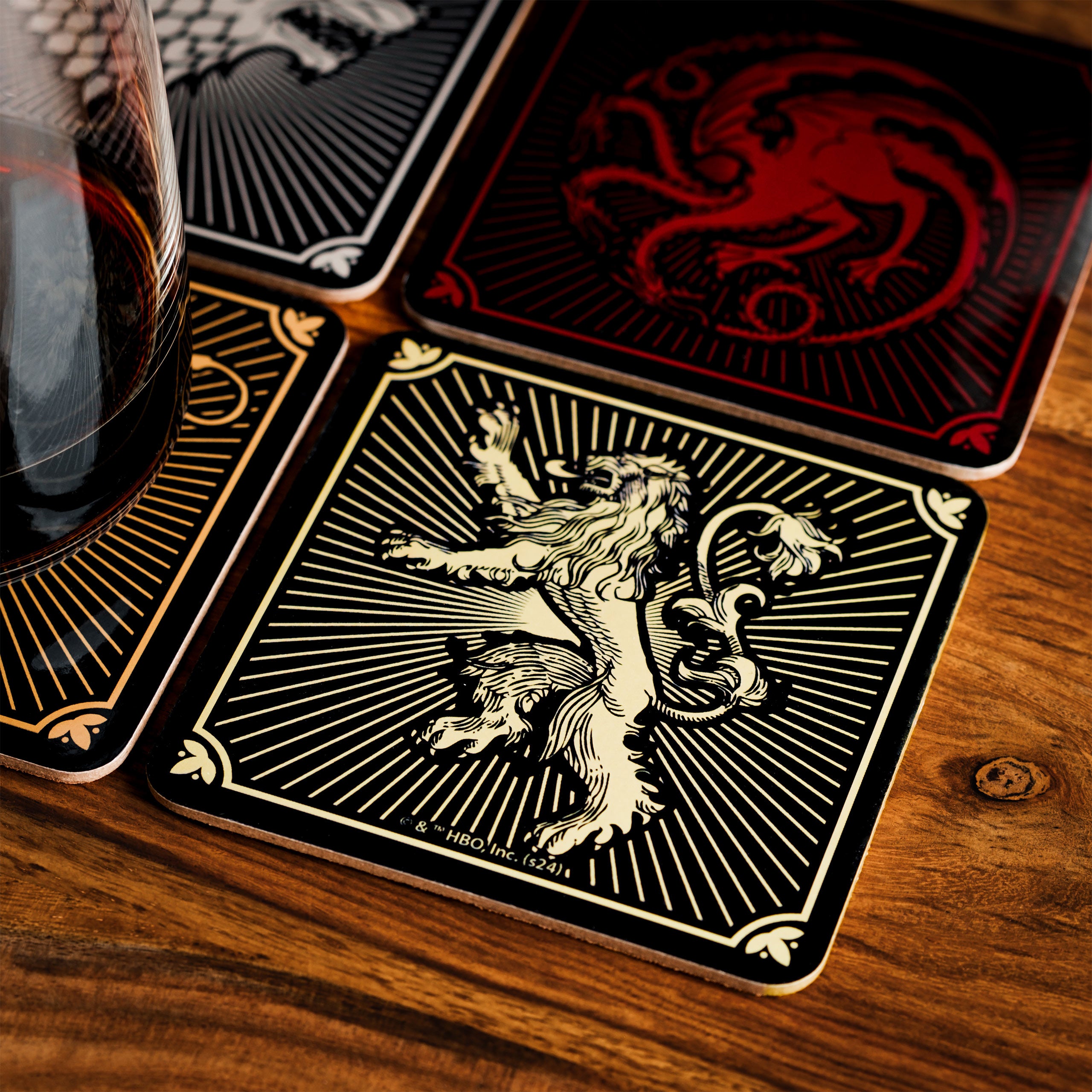 Image produit Game of Thrones - Sous-verres blasons des maisons, set de 4