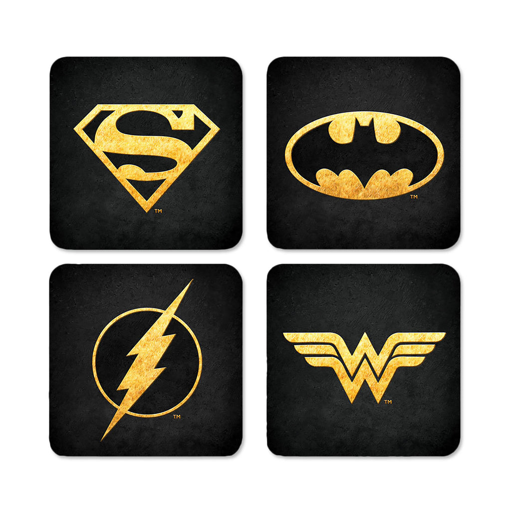 Image produit Set de 4 sous-verres DC Comics Logos