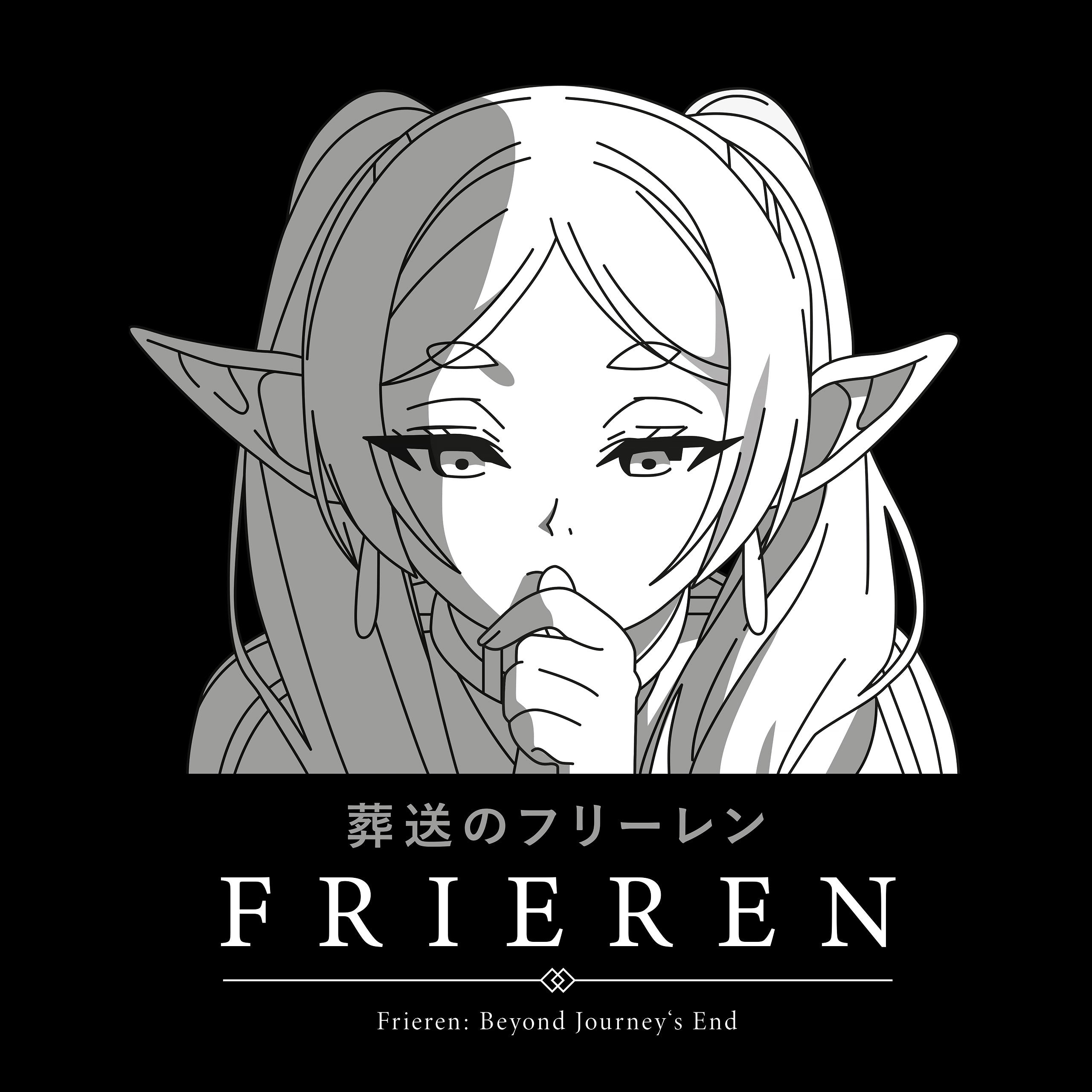 Image produit T-shirt de personnage pour les fans de Frieren noir