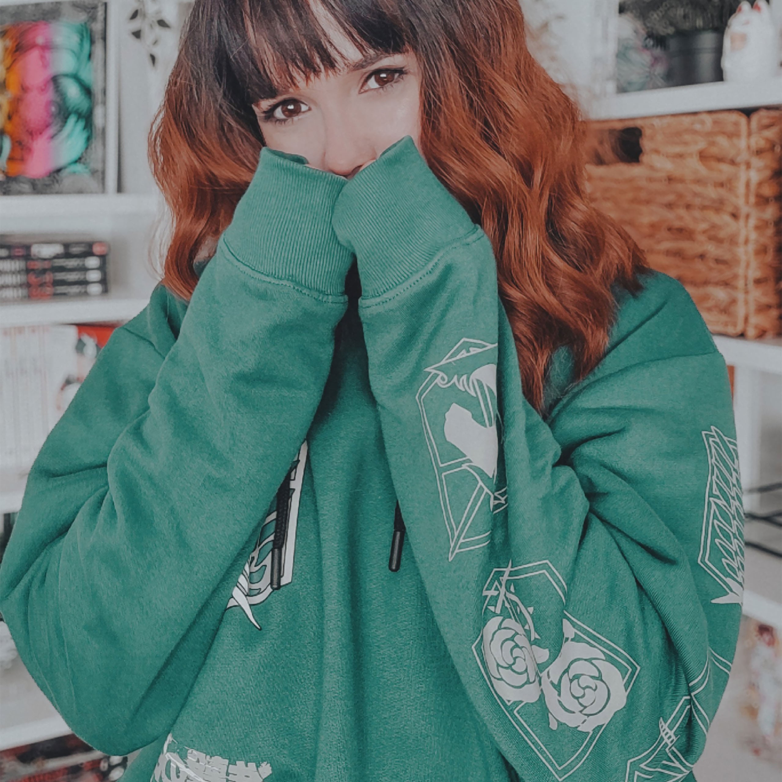 Image produit Hoodie militaire vert à symbole de scout - Attack on Titan