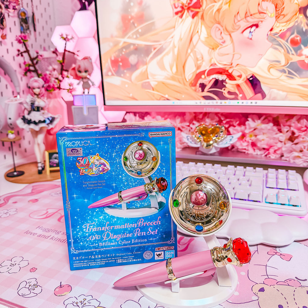 Image produit Sailor Moon - Broche de transformation & Stylo de transformation avec effets lumineux et sonores