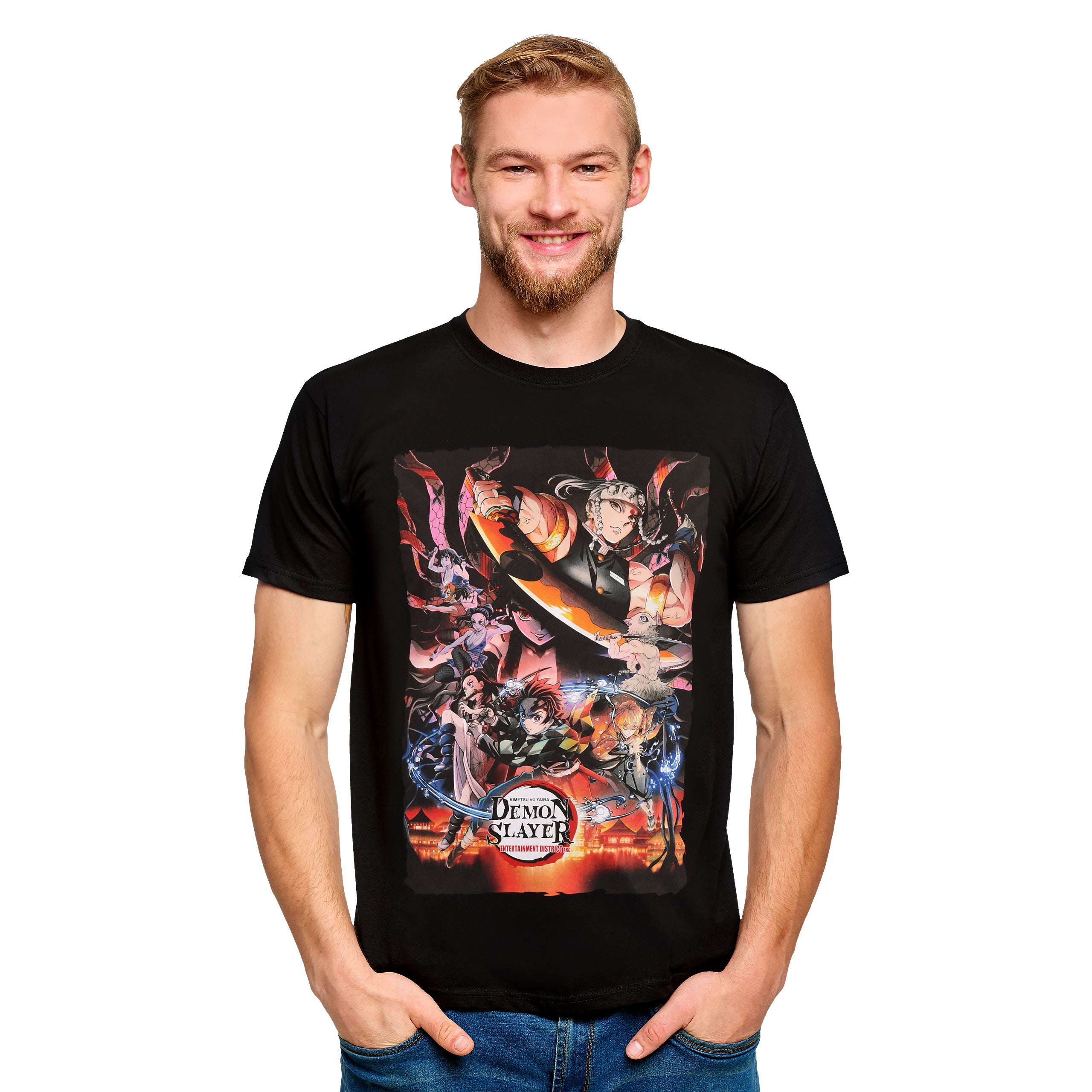 Image produit Demon Slayer - T-shirt noir personnages