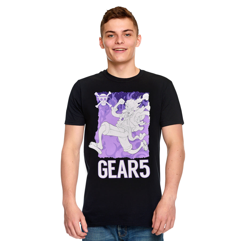Image produit One Piece: Gear 5 - T-shirt noir Monkey D. Luffy