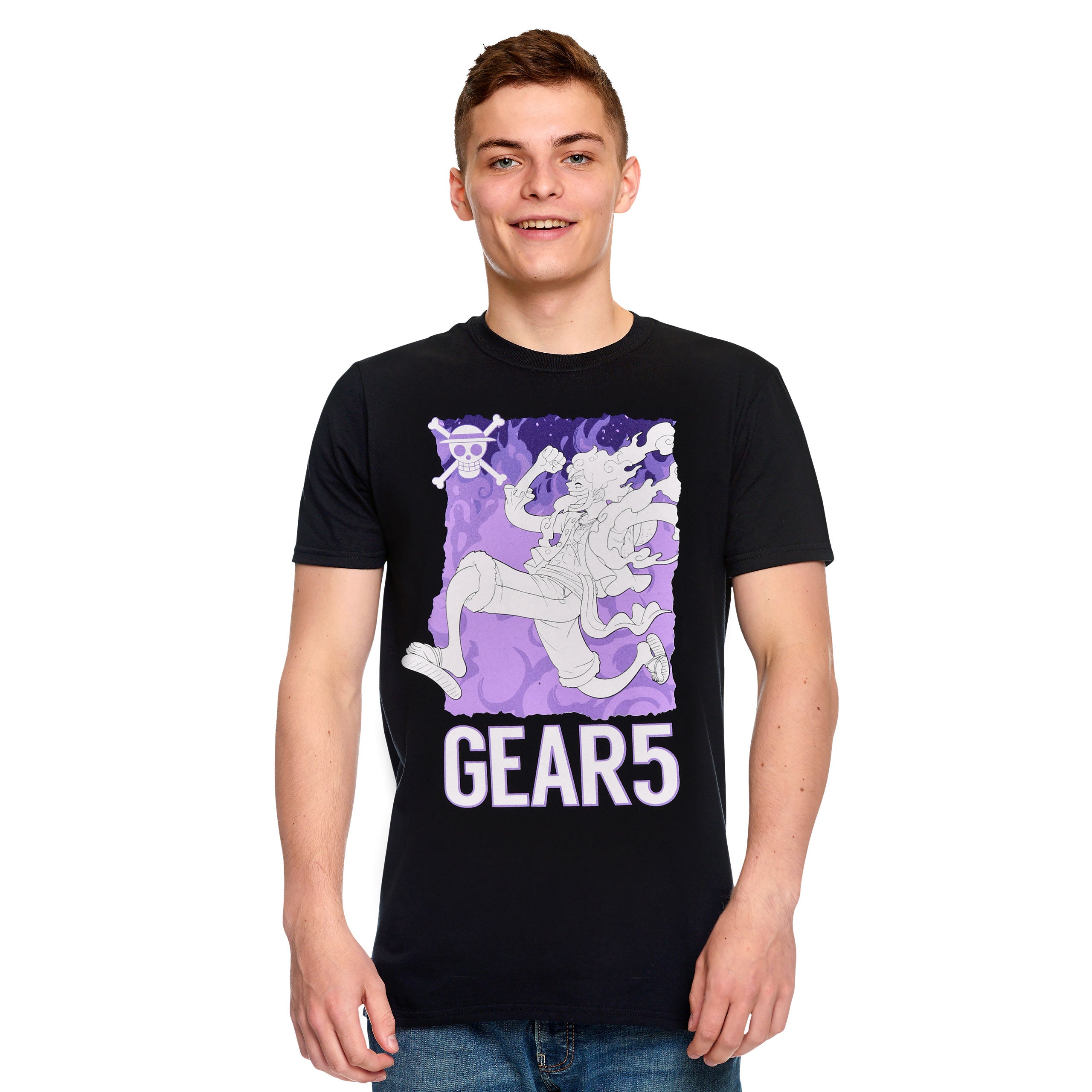Image produit One Piece: Gear 5 - T-shirt noir Monkey D. Luffy