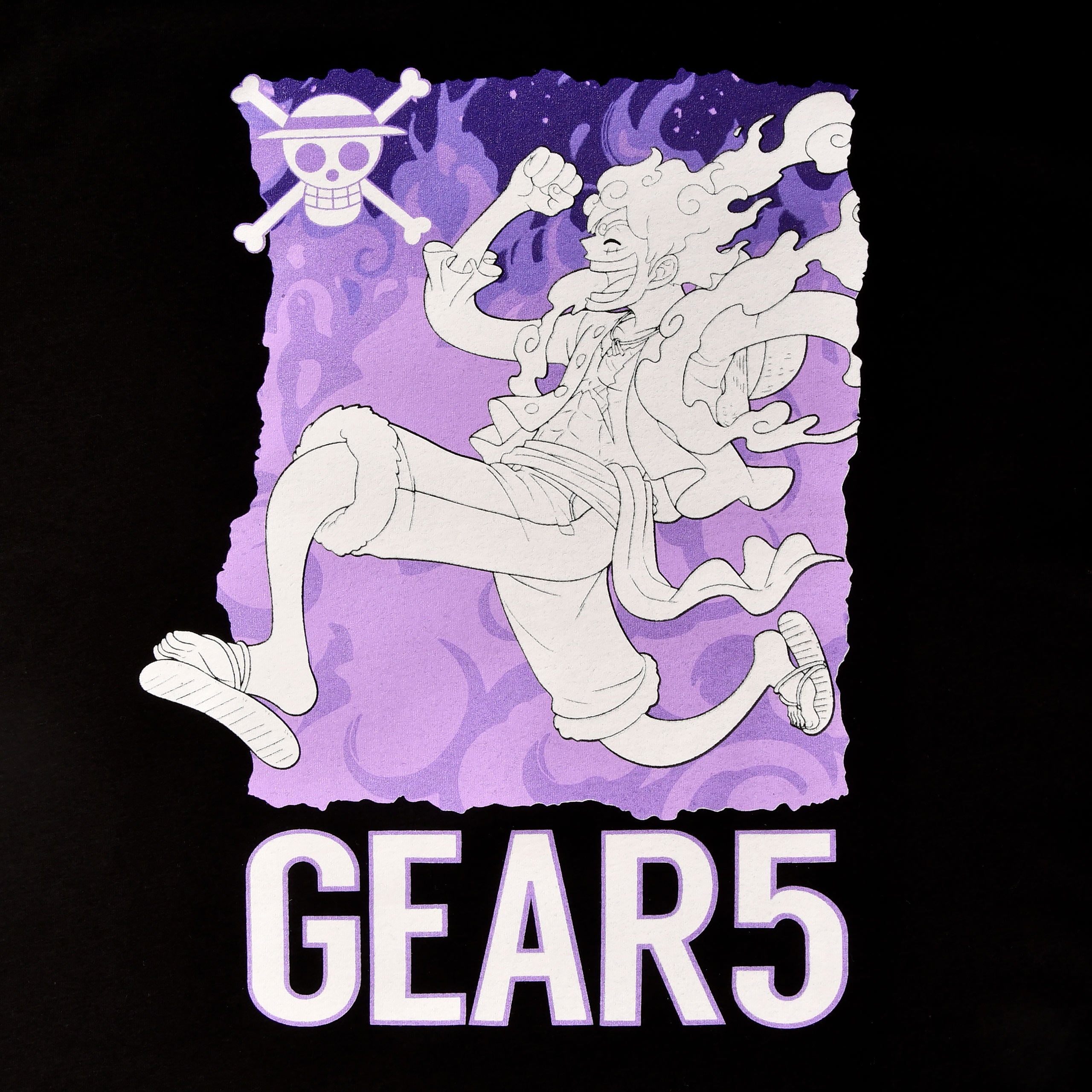 Image produit One Piece: Gear 5 - T-shirt noir Monkey D. Luffy