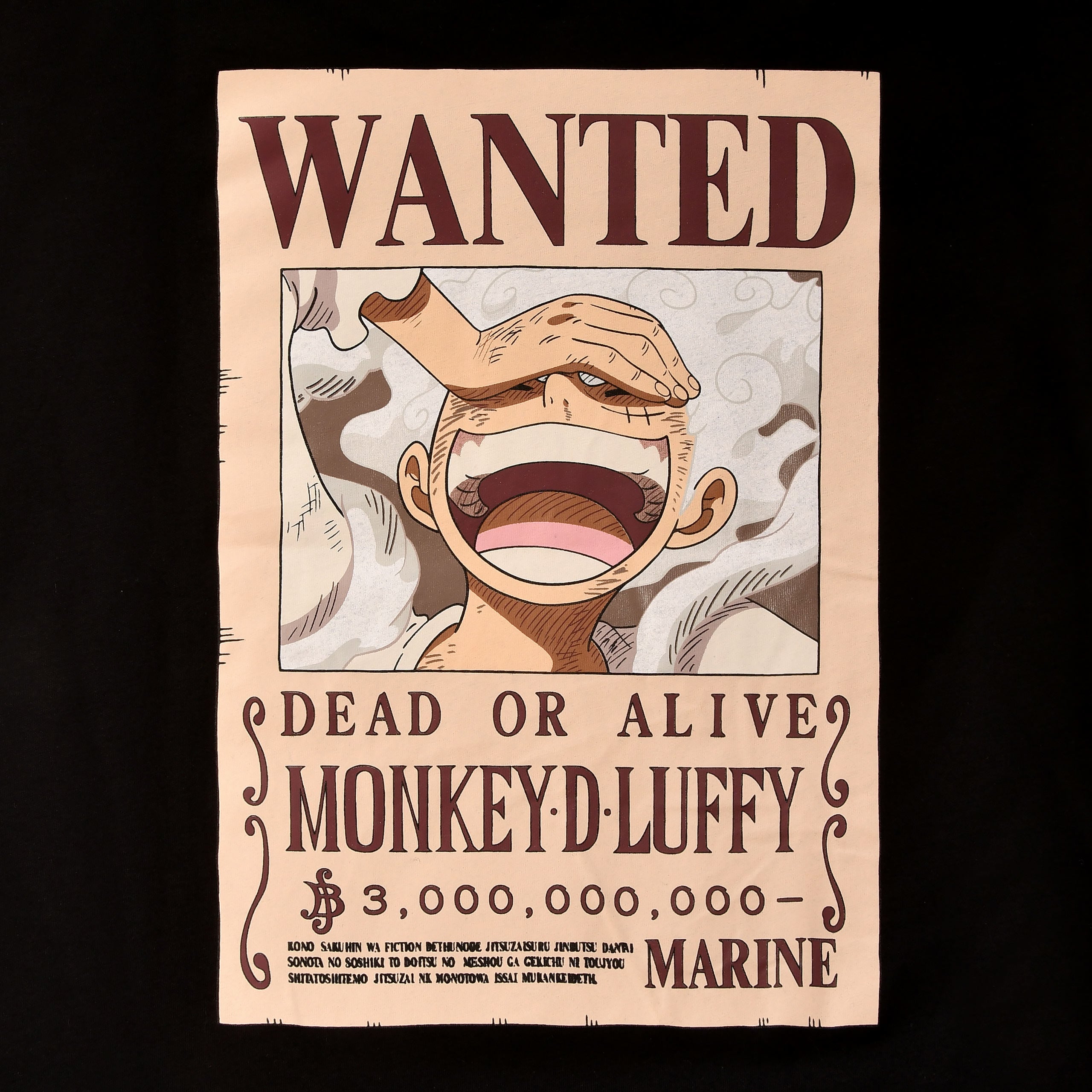 Image produit One Piece: Gear 5 - Wanted Luffy T-Shirt noir