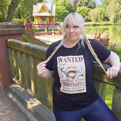 Image produit One Piece: Gear 5 - Wanted Luffy T-Shirt noir