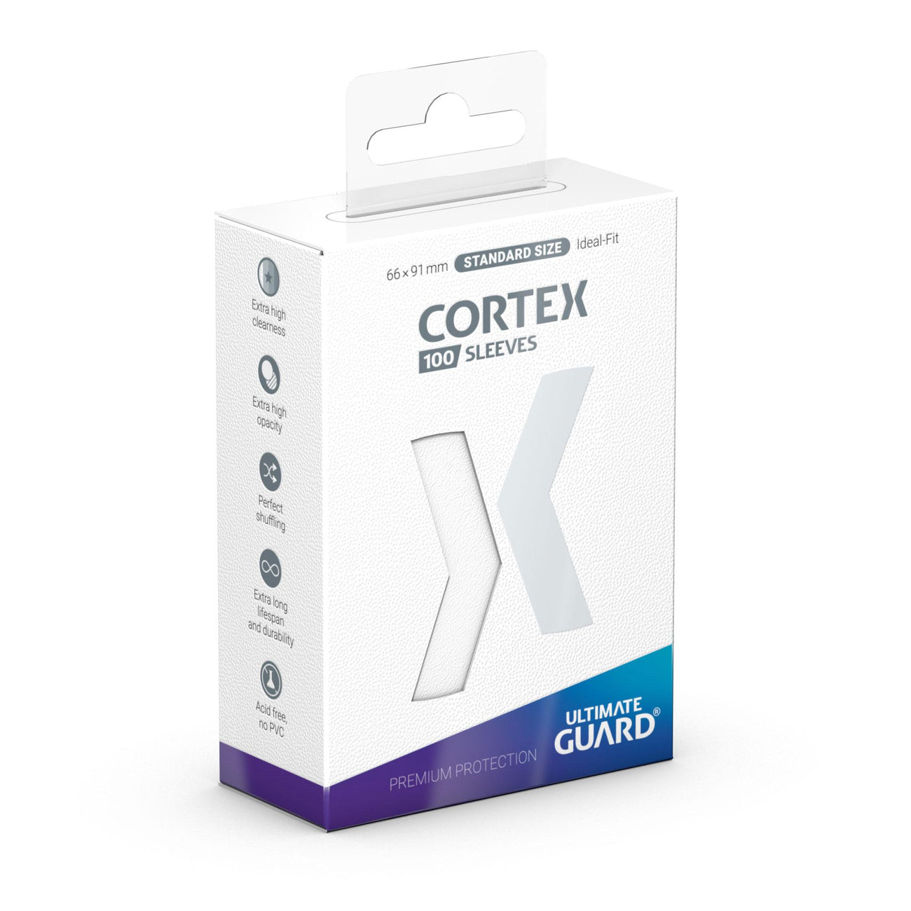 Image produit Pochettes Cortex Blanches 100 Pièces Ultimate Guard pour TCG Taille Standard