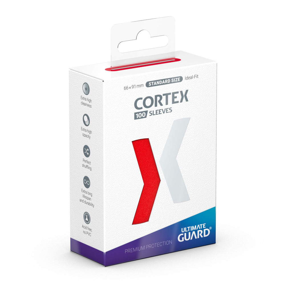 Image produit Protèges-cartes Cortex rouges (lot de 100) Ultimate Guard – format standard TCG