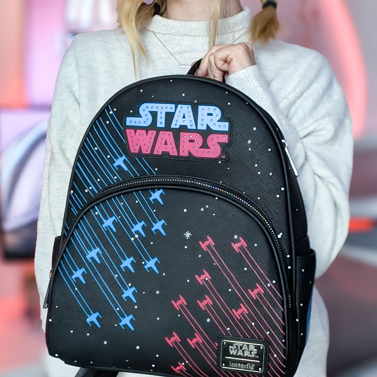 Image produit Star Wars - Sac à dos néon des années 70 avec lumière