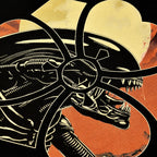 Image produit T-shirt Space Hunter pour les fans d'Alien noir