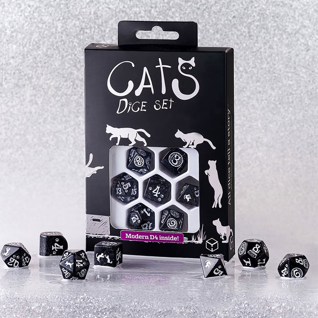 Image produit Set de dés RPG moderne Cats Waffle 7pcs
