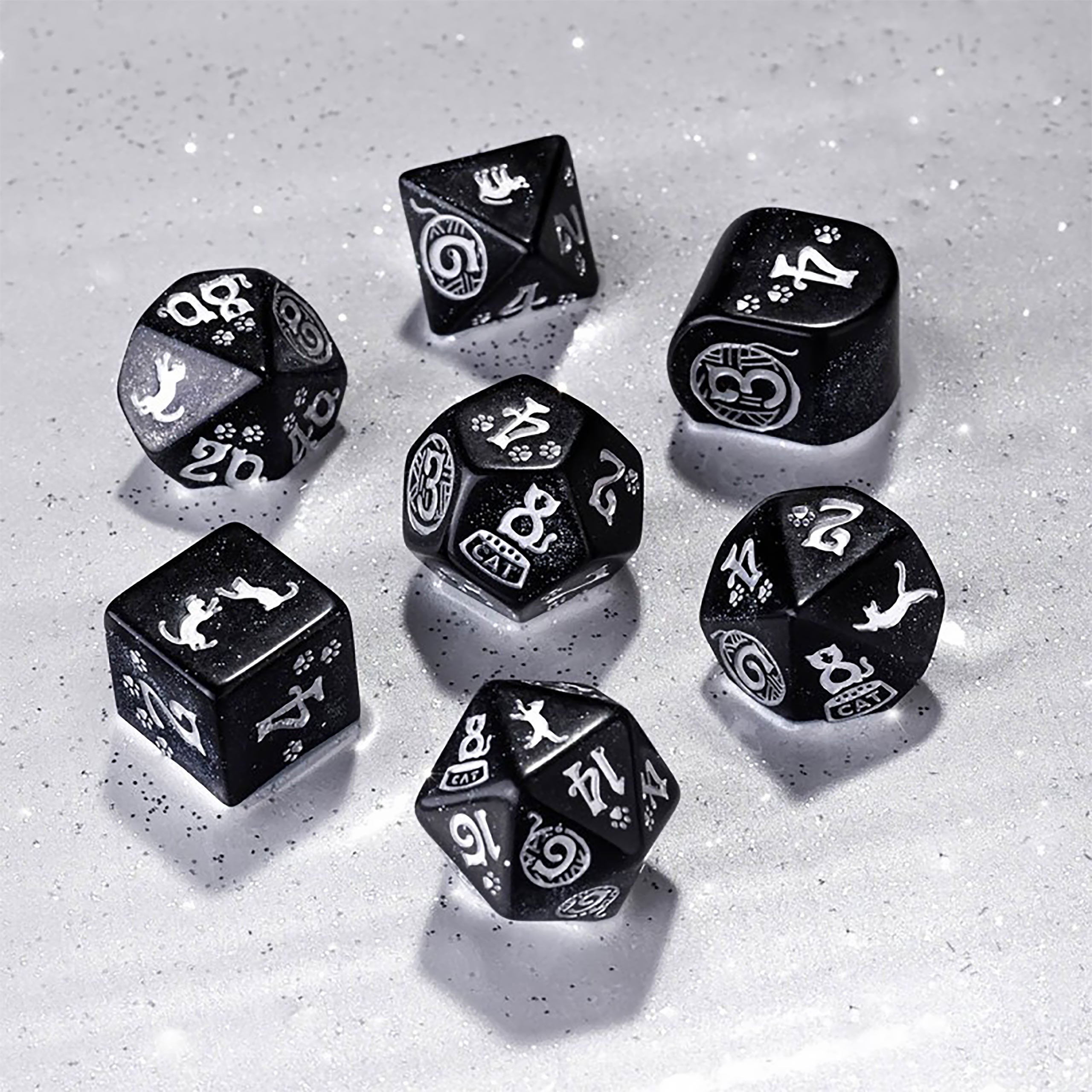 Image produit Set de dés RPG moderne Cats Waffle 7pcs
