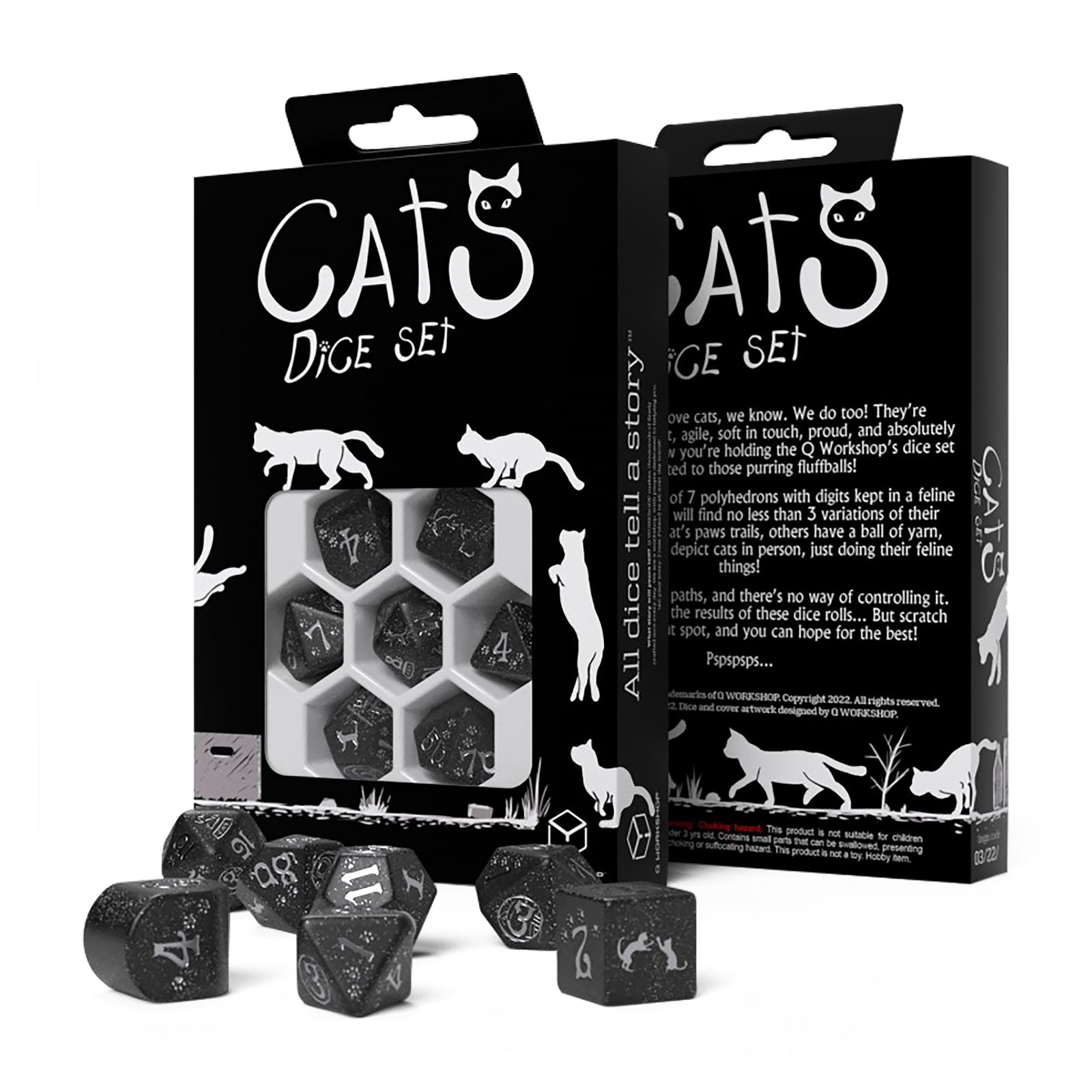 Image produit Set de dés RPG moderne Cats Waffle 7pcs