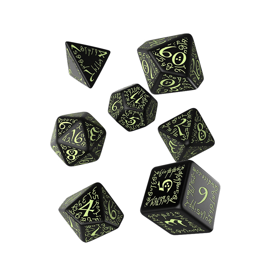 Image produit Set de dés RPG Elfique 7pcs Edition Glow in The Dark