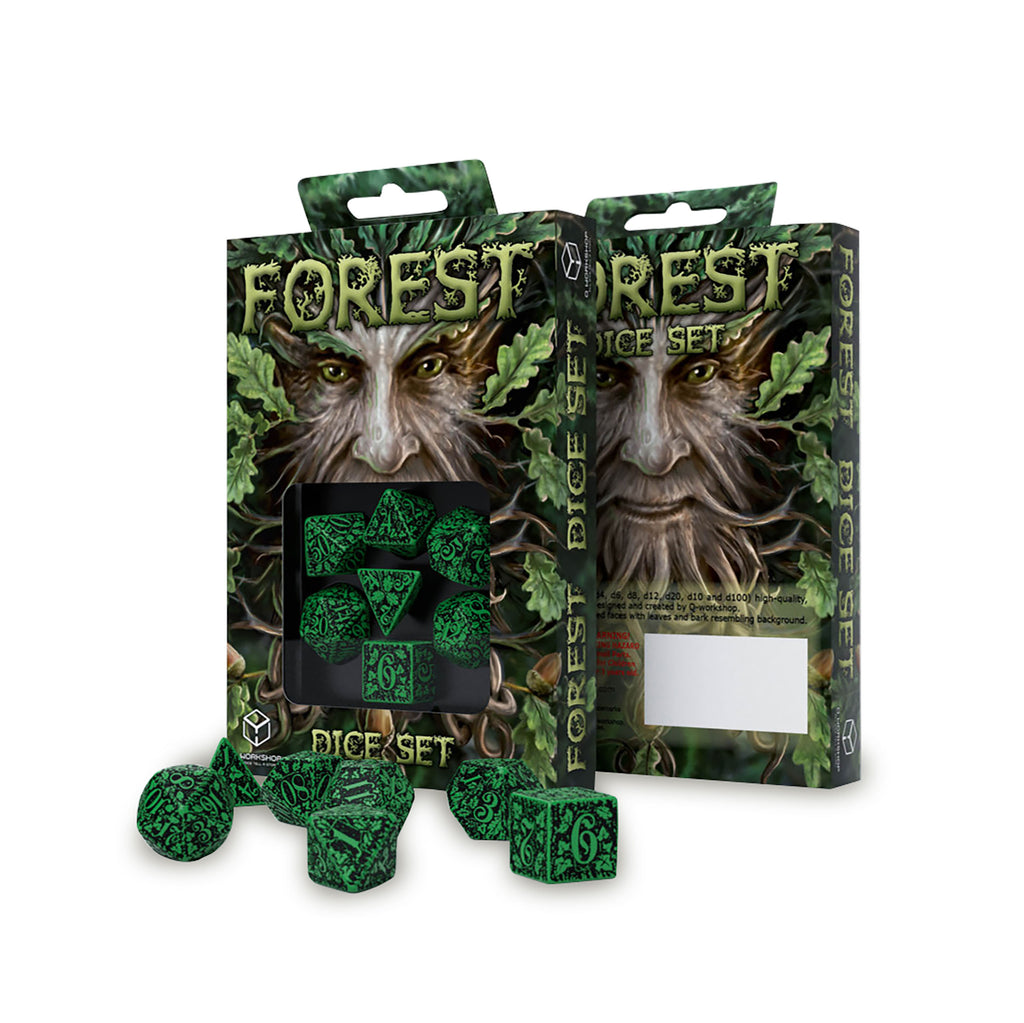 Image produit Set de dés Jungle Forest 7pcs vert