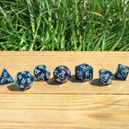 Image produit Ensemble de dés Lama Scintillant 7pcs bleu-blanc