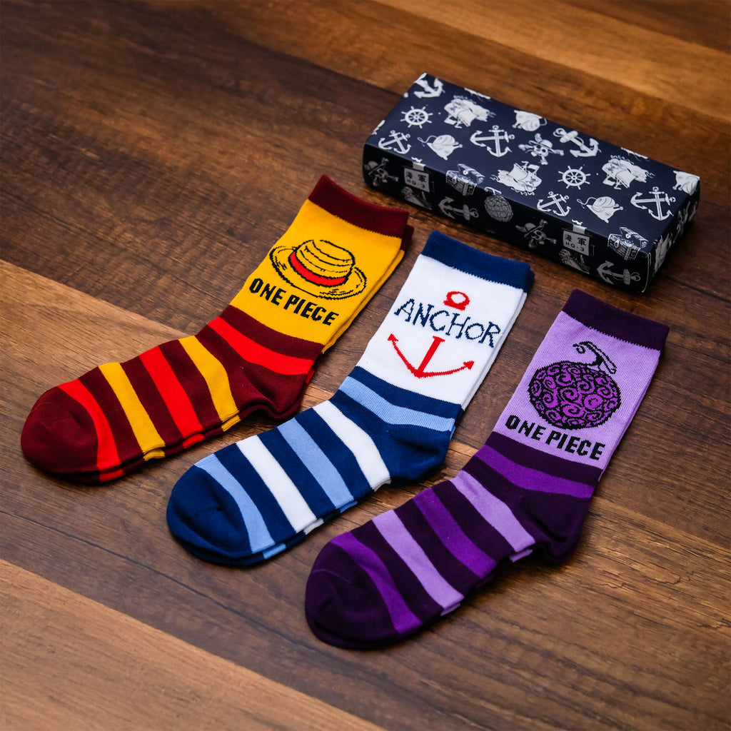 Image produit Lot de 3 paires de chaussettes One Piece dans une boîte cadeau