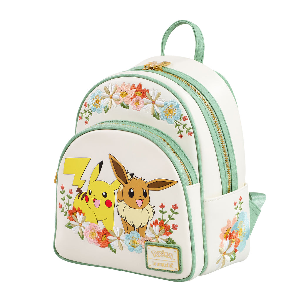 Product image Pokemon - Pikachu and Eevee Floral Mini Backpack