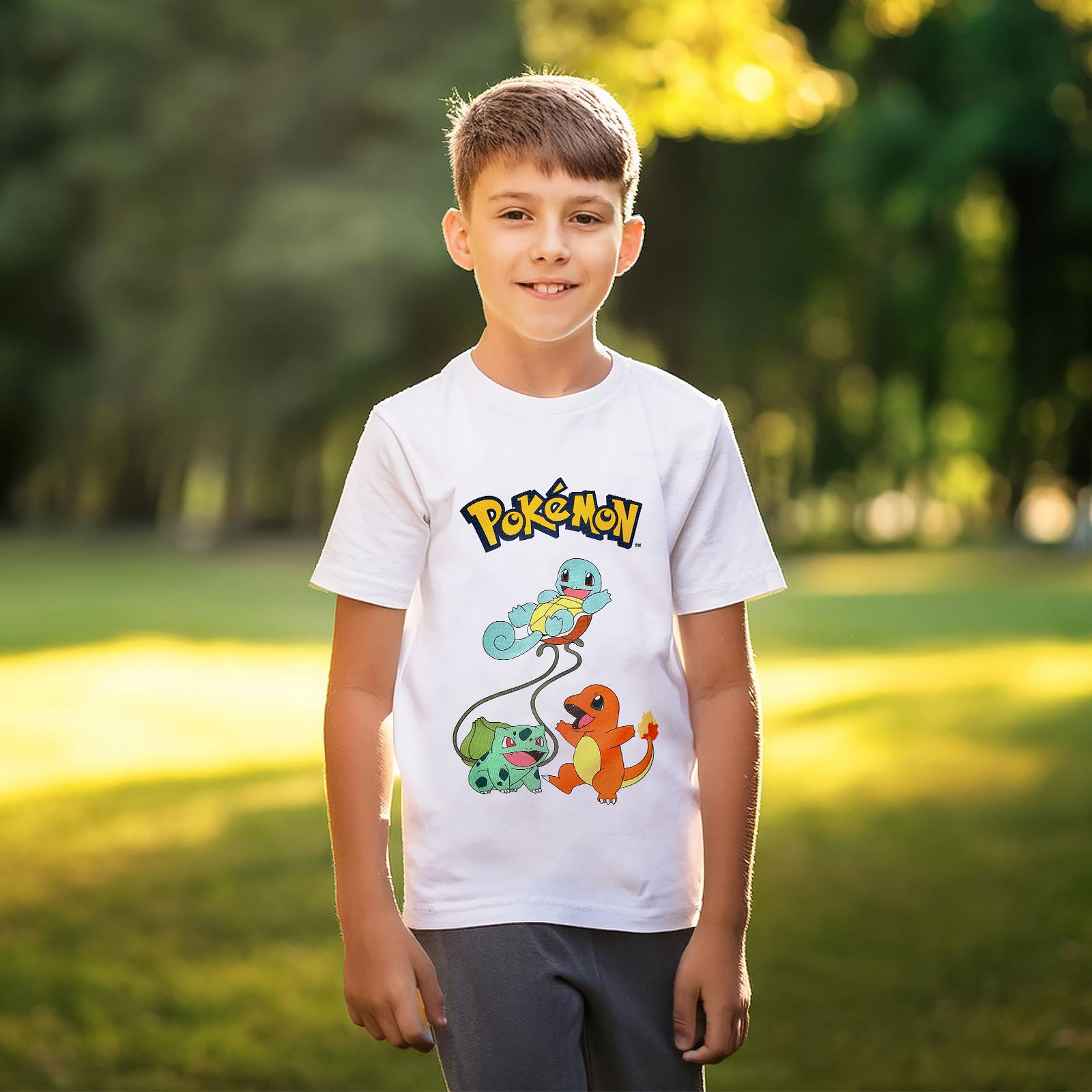 Image produit Pokemon - Trio Original T-Shirt Enfants blanc