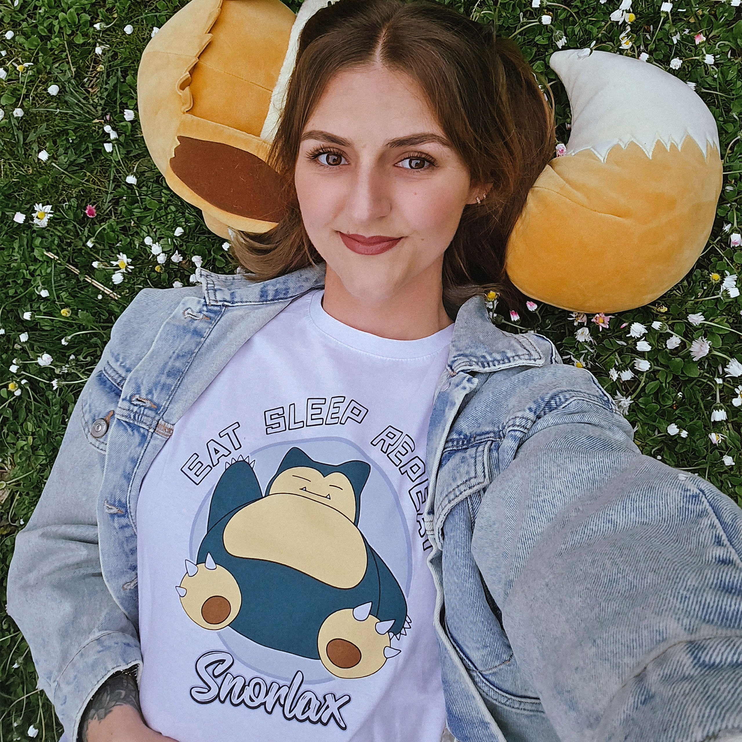 Image produit Pokemon - Ronflex Eat Sleep Repeat T-shirt blanc