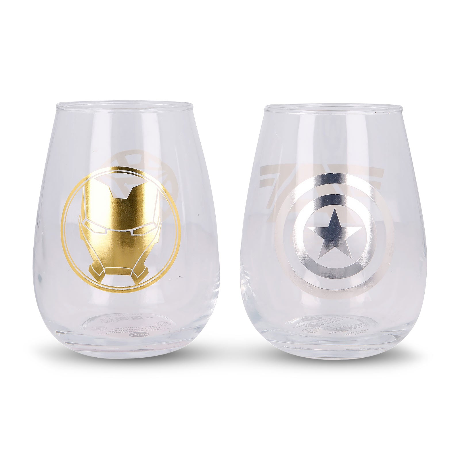 Image produit Marvel Avengers - Iron Man & Captain America Verres Ensemble de 2