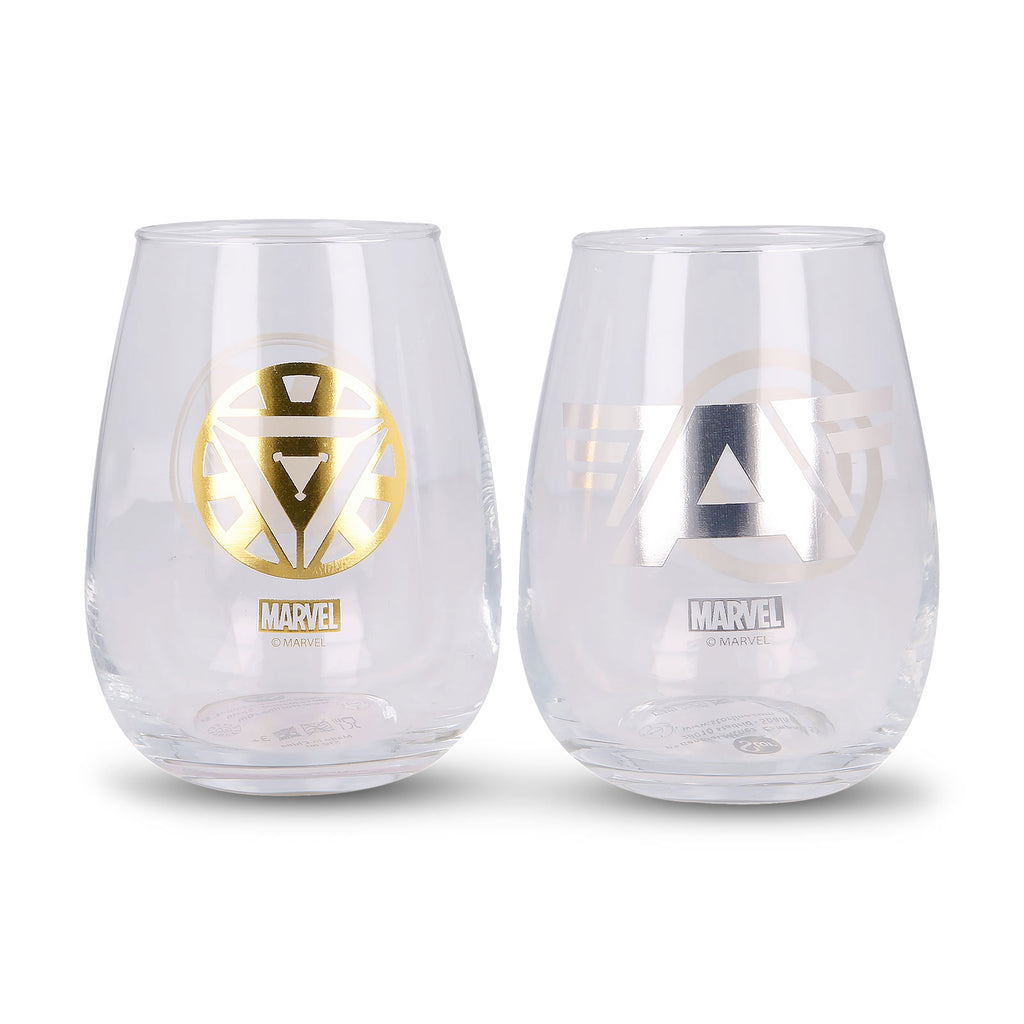 Image produit Marvel Avengers - Iron Man & Captain America Verres Ensemble de 2