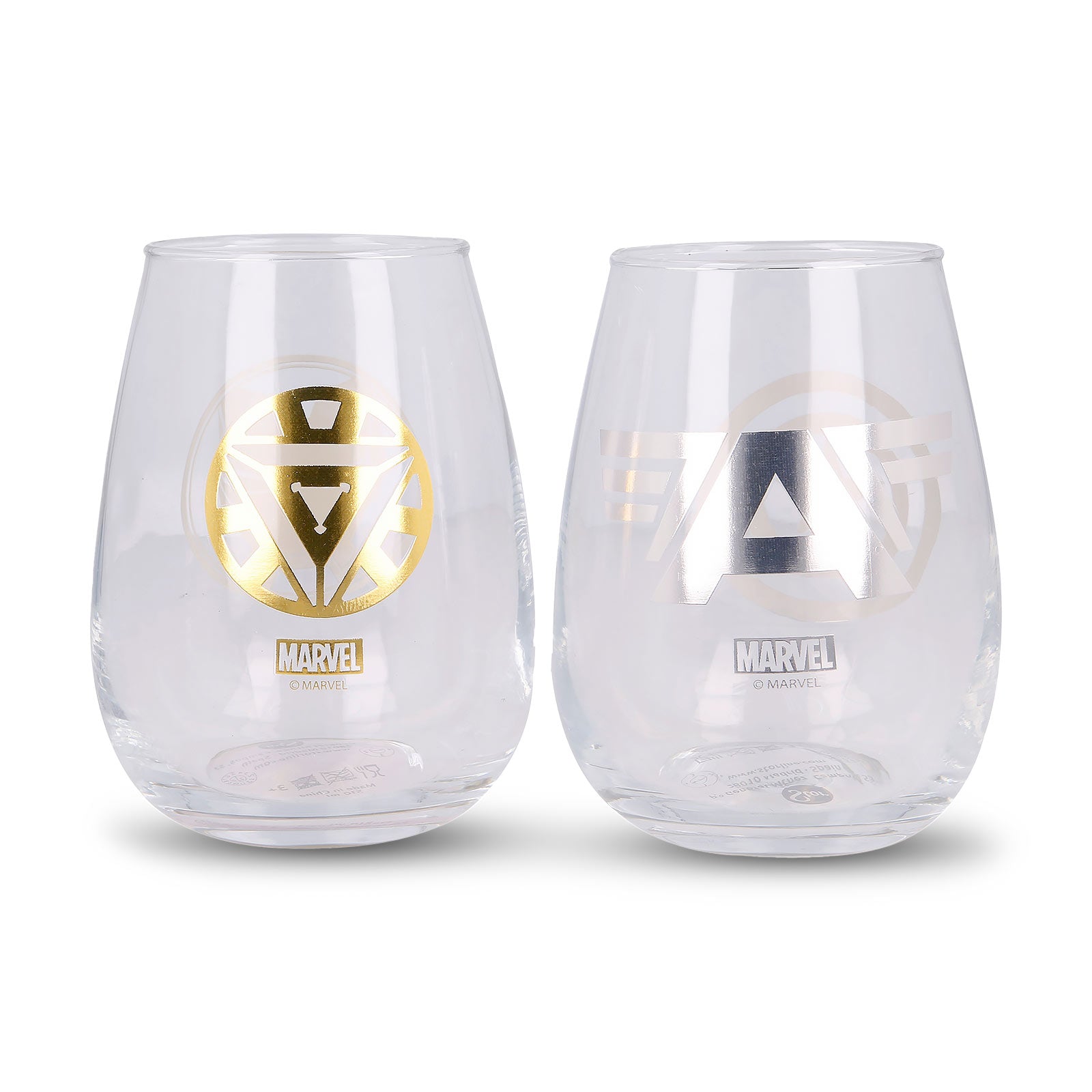 Image produit Marvel Avengers - Iron Man & Captain America Verres Ensemble de 2
