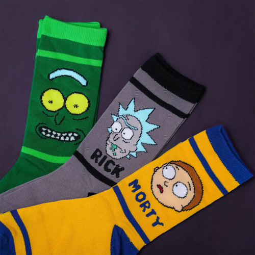 Image produit Chaussettes Characters Ensemble de 3 en Boîte Cadeau - Rick et Morty