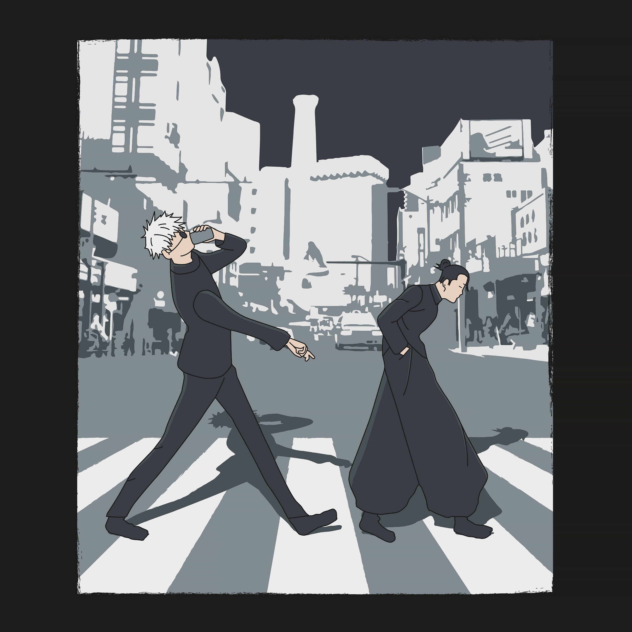 Image produit T-shirt Crosswalk pour les fans de Jujutsu Kaisen noir