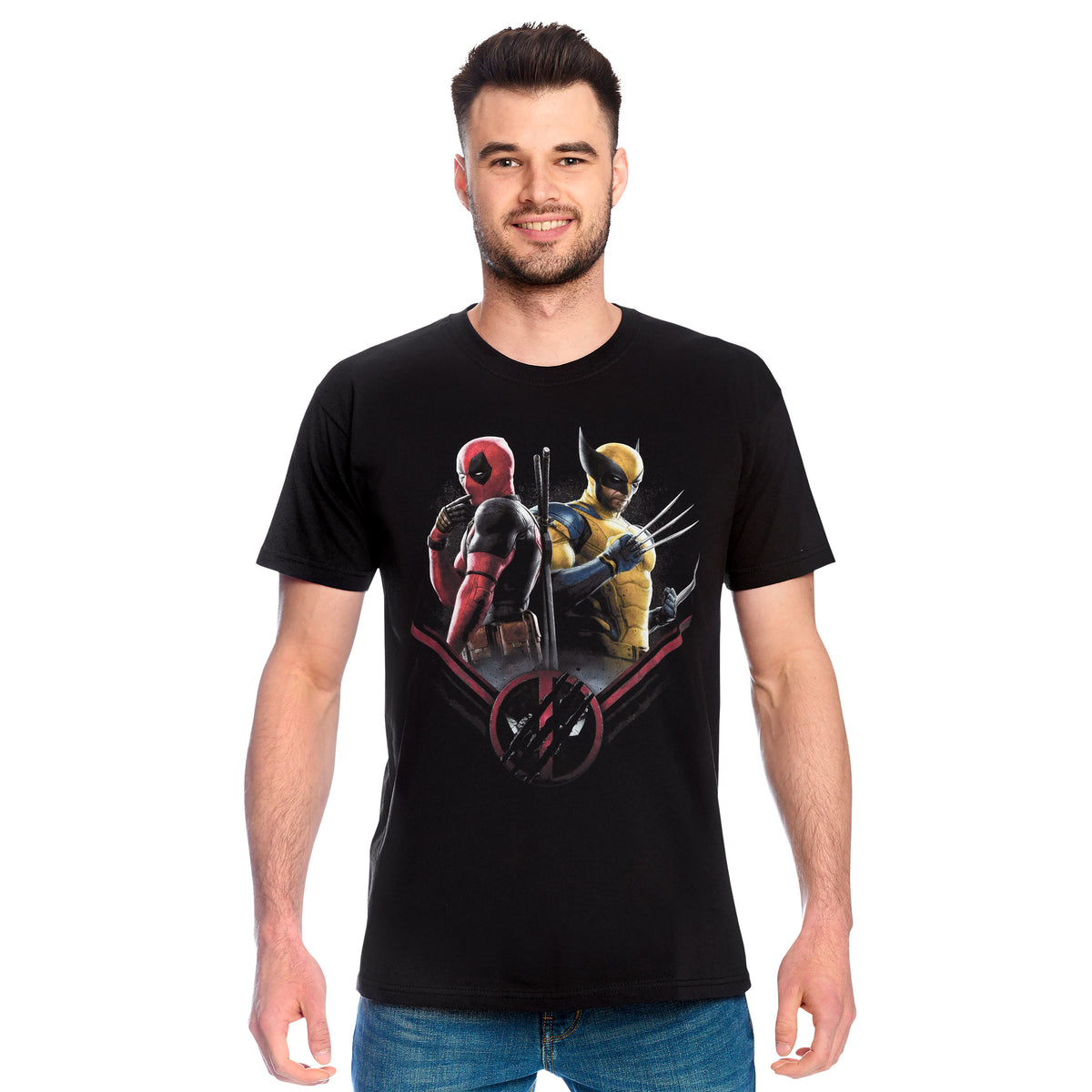 Image produit T-shirt noir Deadpool et Wolverine Double Trouble