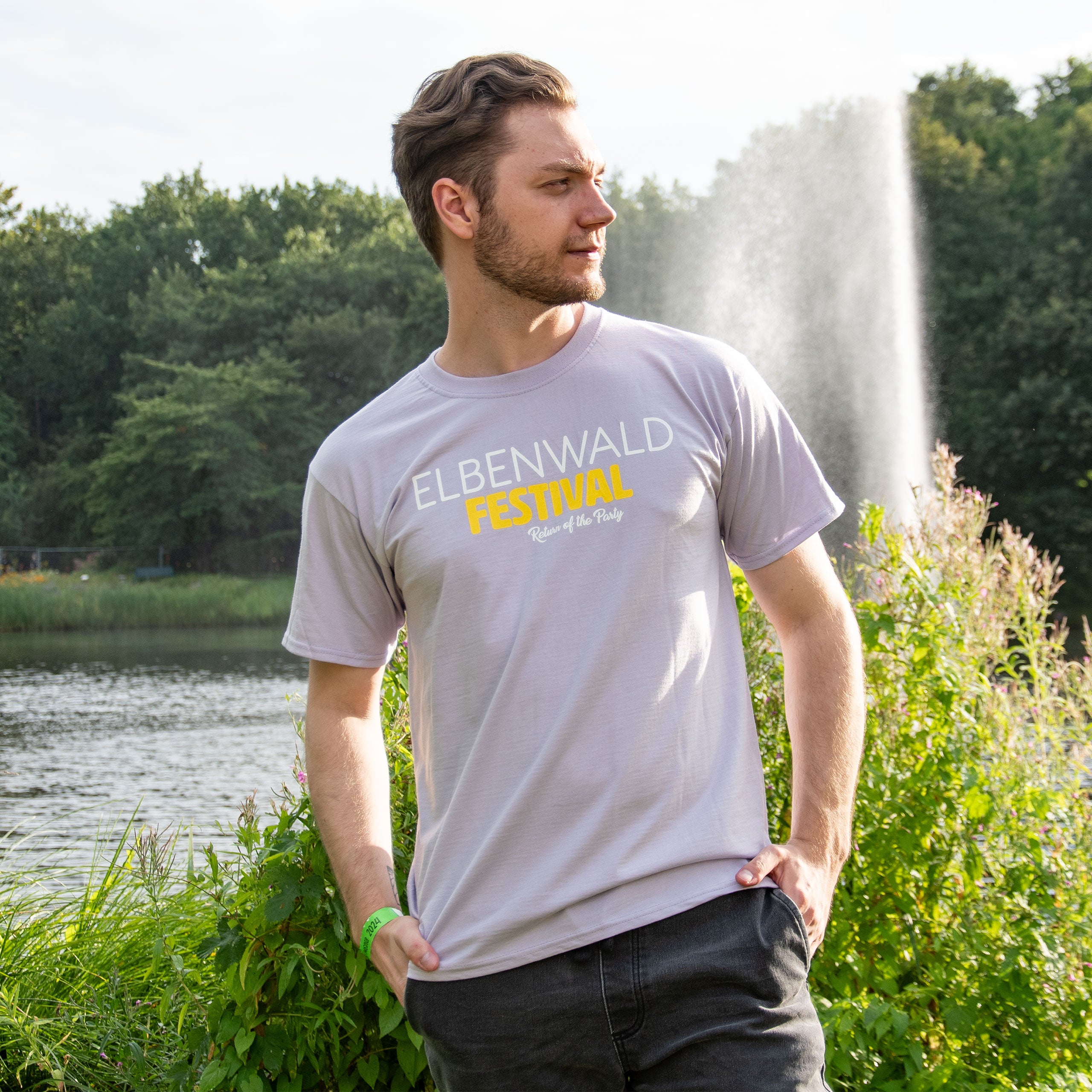 Image produit T-shirt violet Elbenwald Festival Return of the Party
