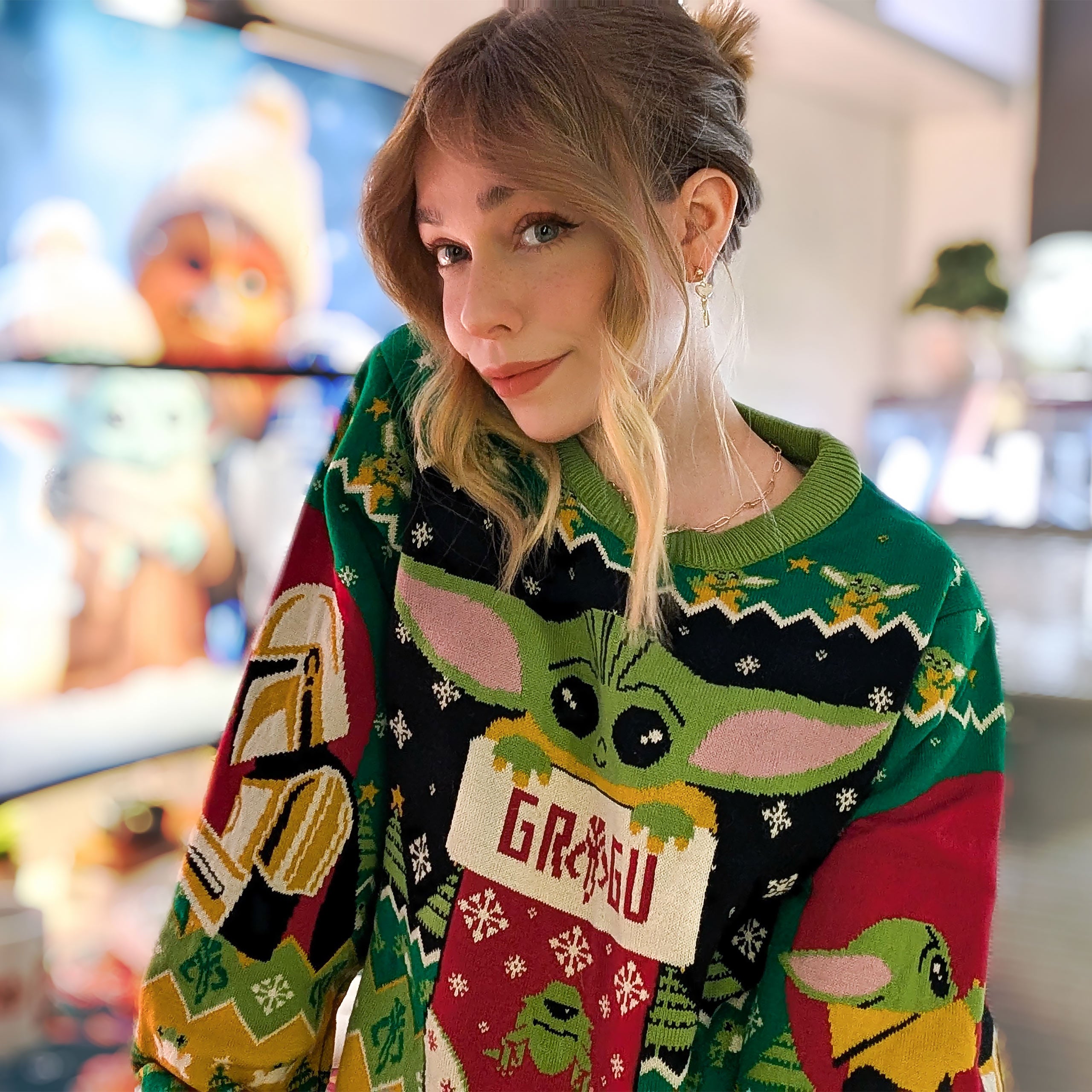 Image produit Pull tricoté Grogu avec Mando - Star Wars The Mandalorian