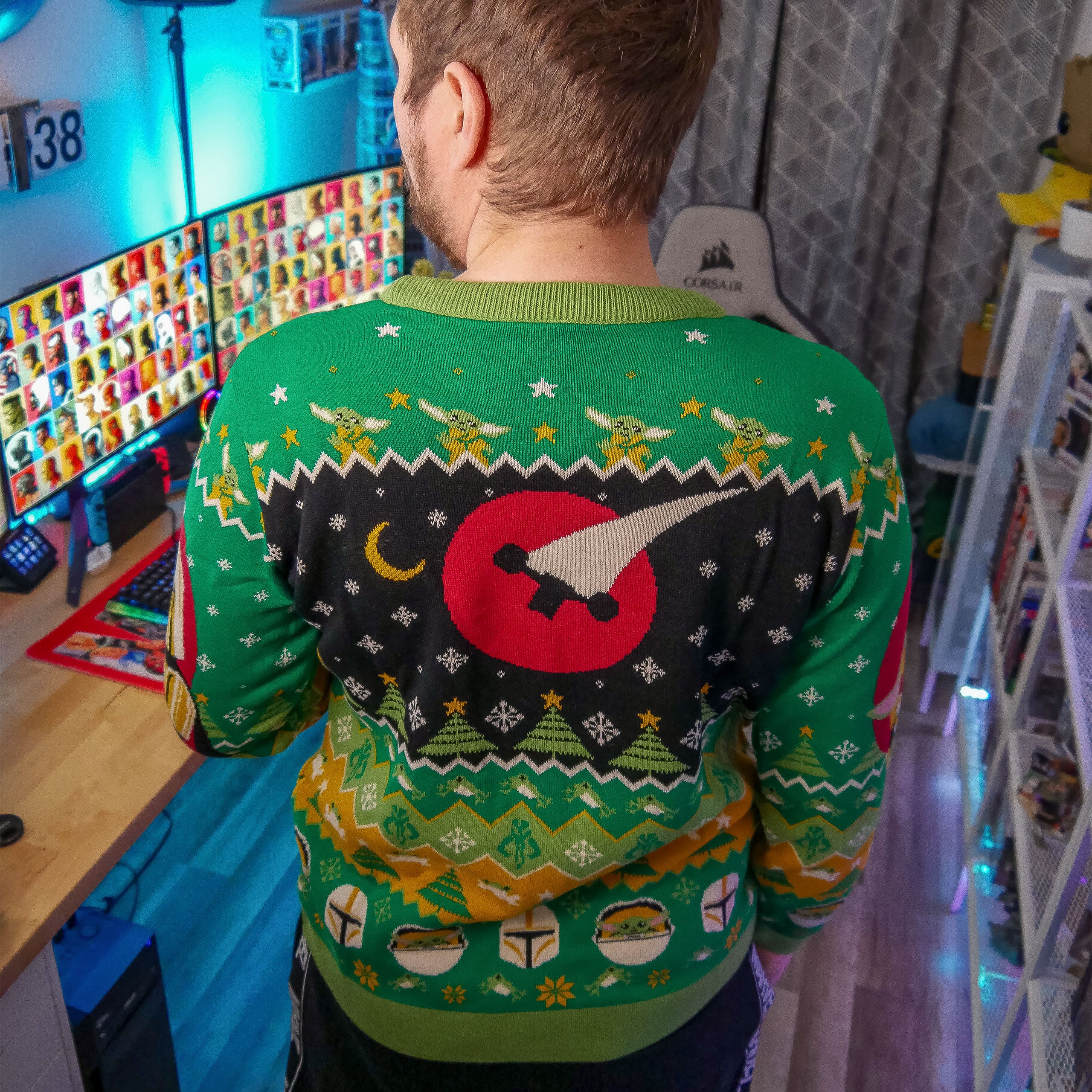 Image produit Pull tricoté Grogu avec Mando - Star Wars The Mandalorian