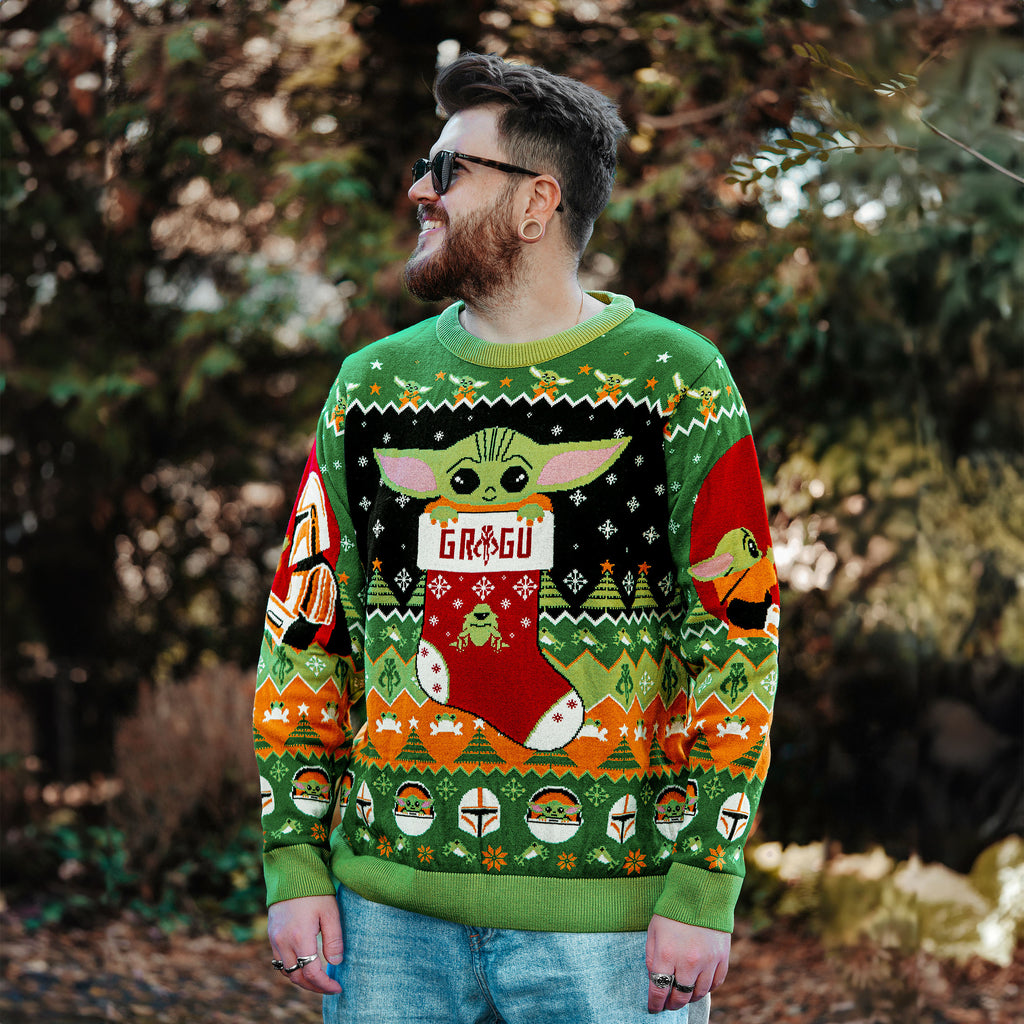 Image produit Pull tricoté Grogu avec Mando - Star Wars The Mandalorian