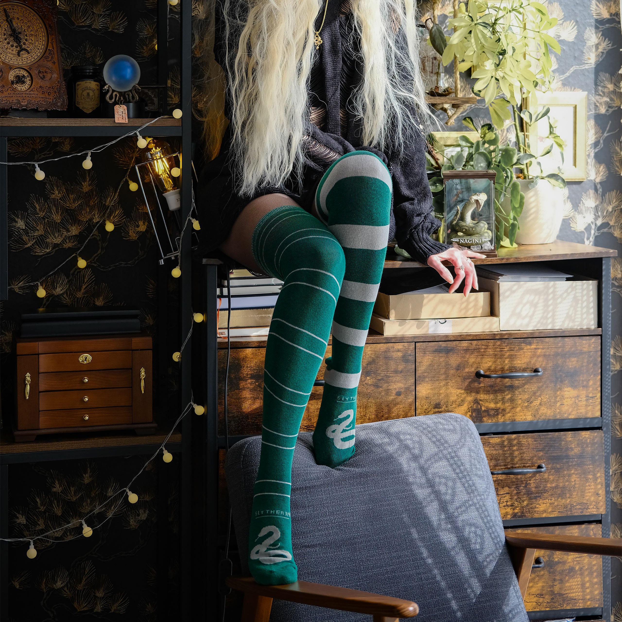 Image produit Harry Potter - Chaussettes hautes Serpentard 2 paires